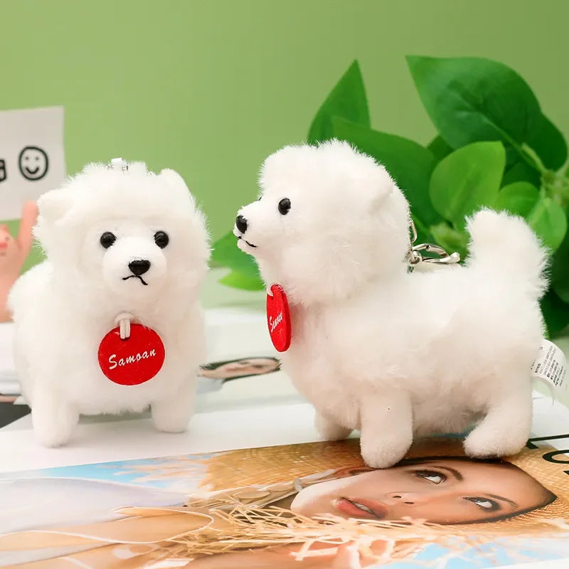 Cute Samoyed Dog Plush Keychain