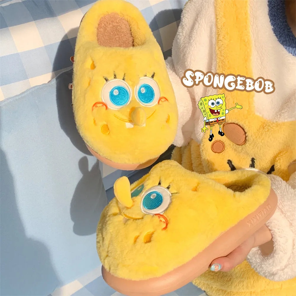 SpongeBob SquarePants Plush Fleece Slippers