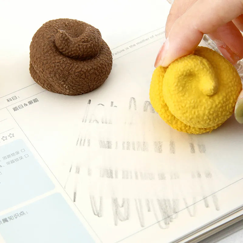 Poop Swirl Miniature Prank Eraser