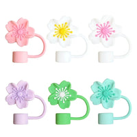Floral Bloom Silicone Straw Topper