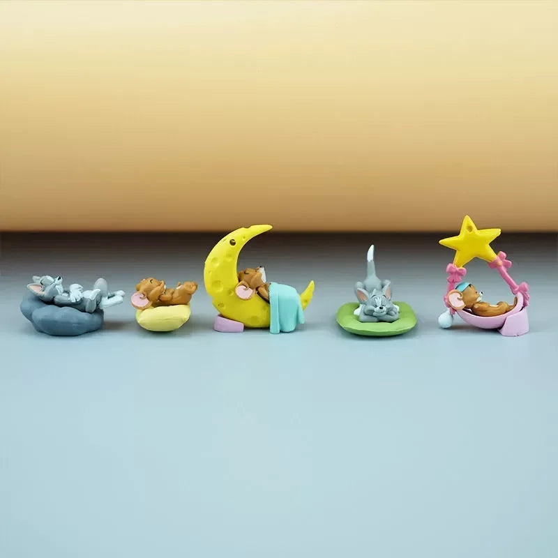 Tom and Jerry Mini Sleeping Figurines (Set of 5)