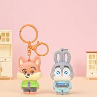 Zootropolis Flocked Detective Duo Keychain