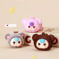 Baby Three Head Flocked Keychain