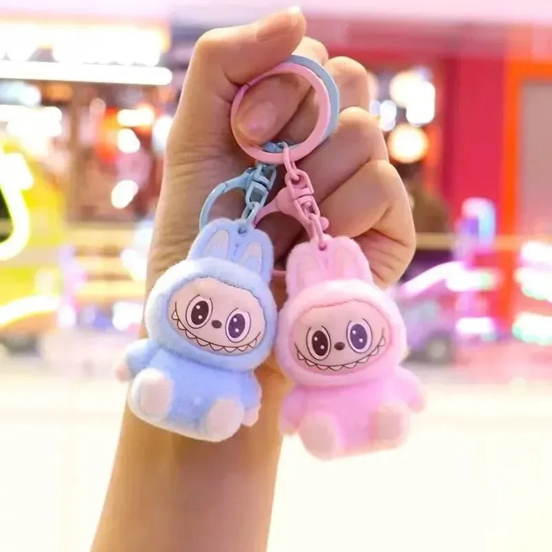 Labubu Have a Seat Mini Flock Keychain
