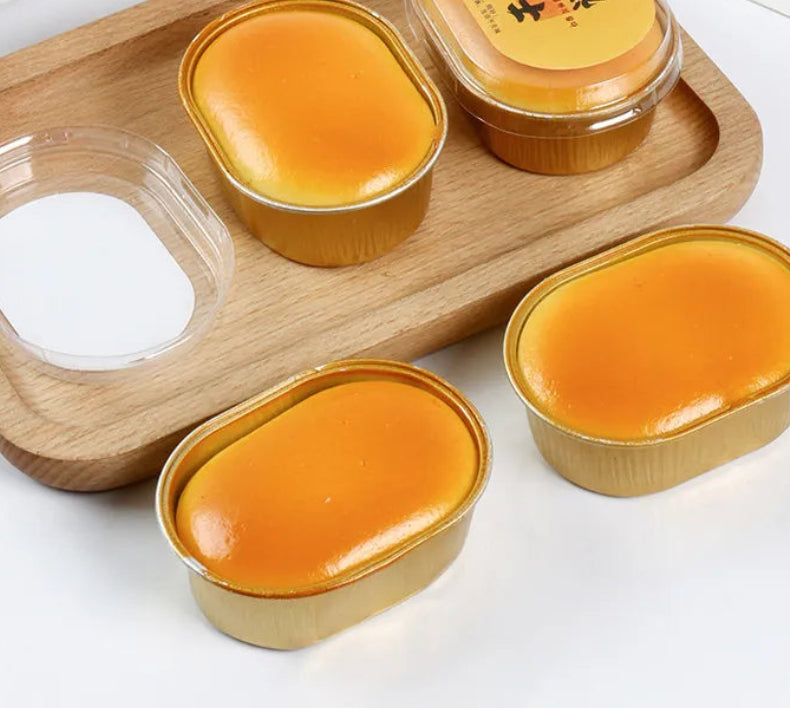 Realistic Semi-Baked Cheese Pudding Squishy