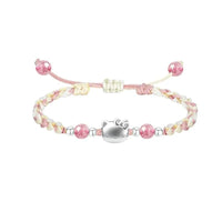 Hello Kitty Sterling Silver Braided Charm Bracelet