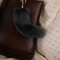 Faux Fur Fox Tail Keychain