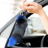 Faux Fur Fox Tail Keychain
