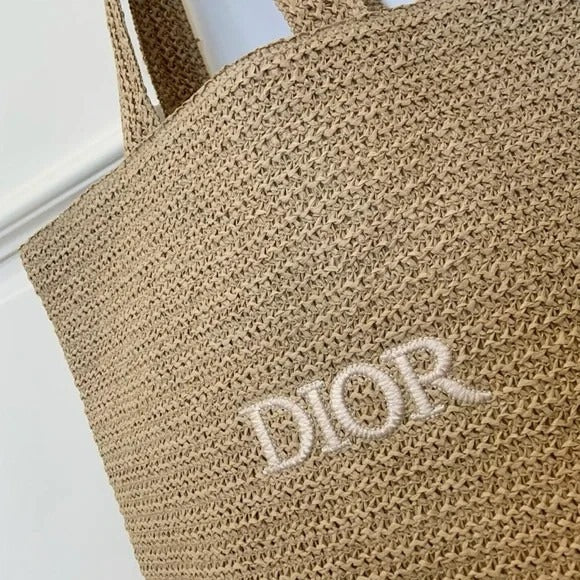 DLuxe Woven Raffia Tote Bag