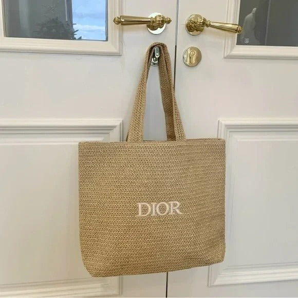 DLuxe Woven Raffia Tote Bag