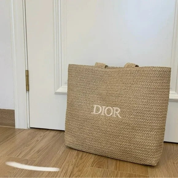 DLuxe Woven Raffia Tote Bag