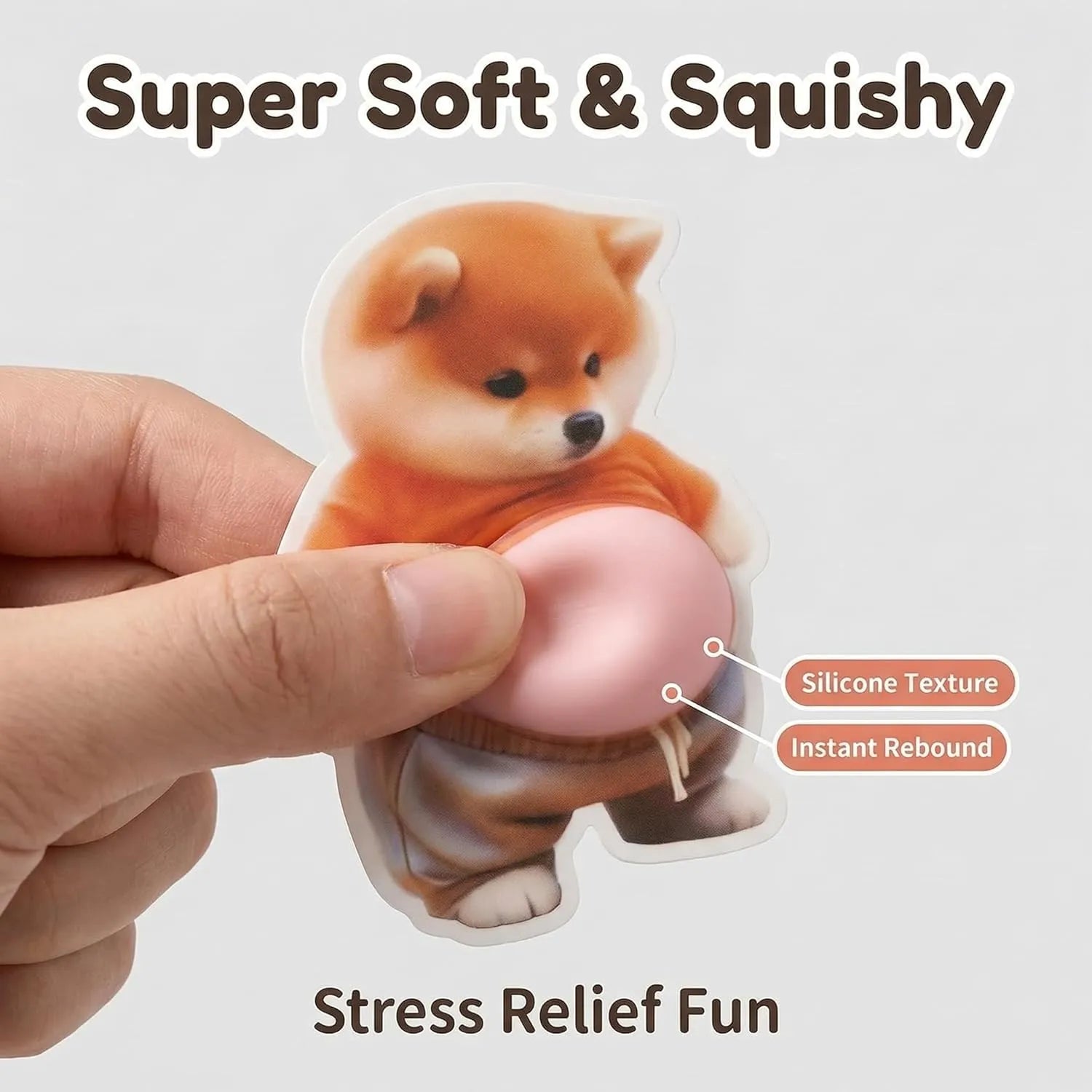 3D Chubby Puppy Belly Squishy Fidget Sticker