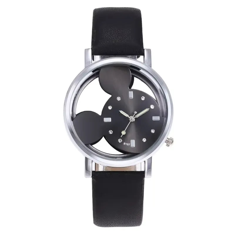 Large Dial Mickey Silhouette Fashion Watch