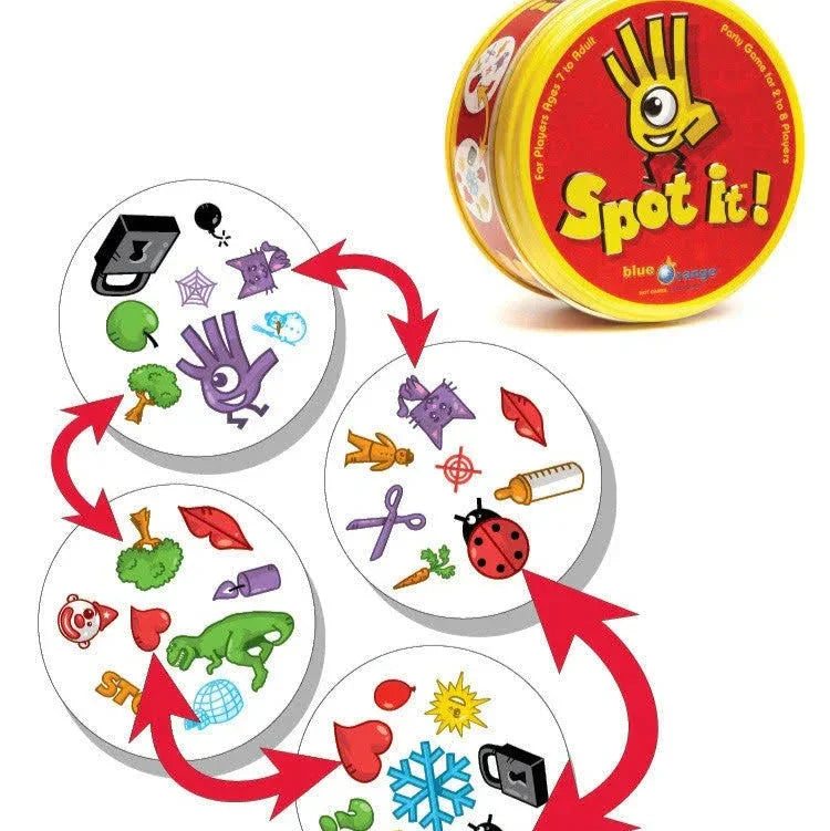 Spot it Blue and Orange Card Game