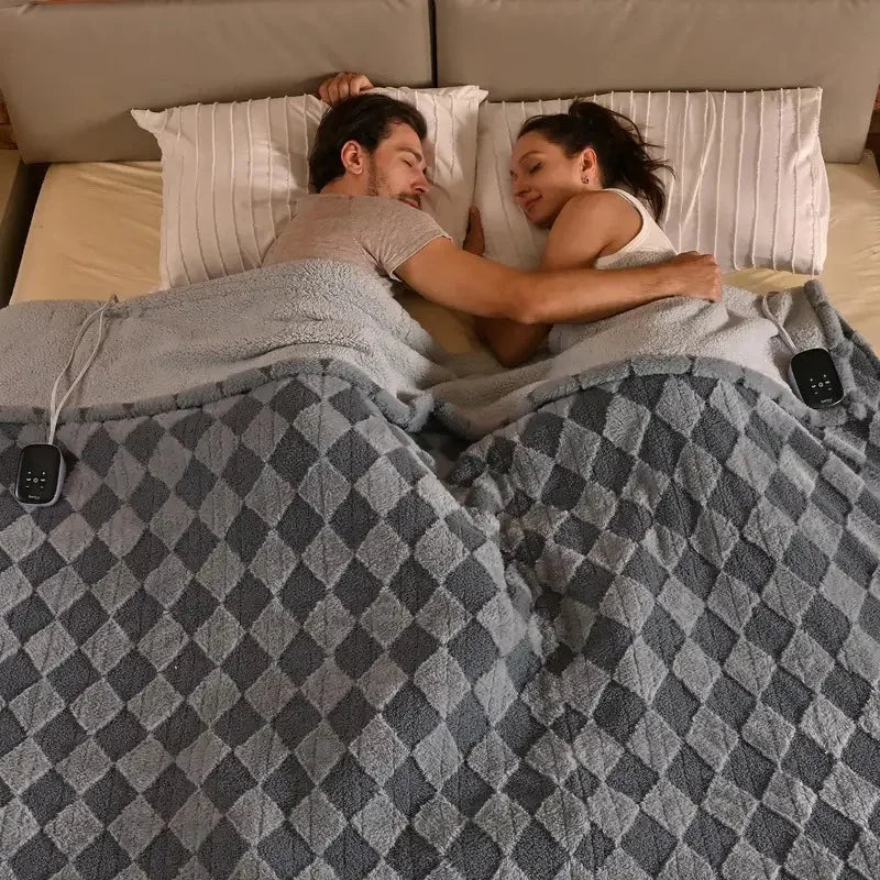 Velvet Warmth Dual-Control Heated Blanket