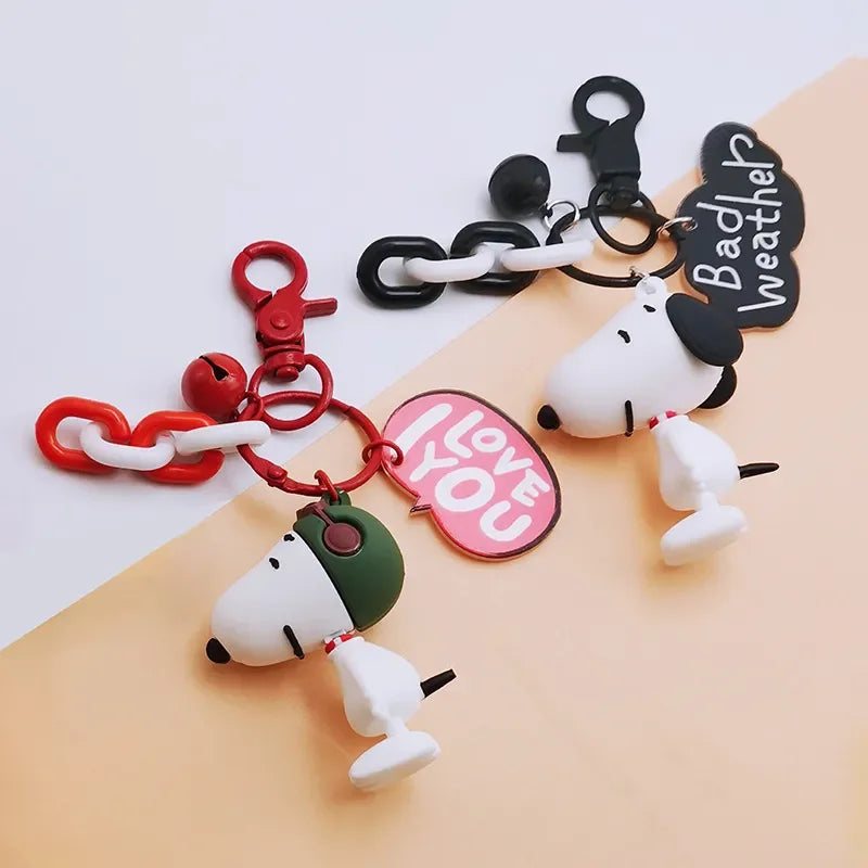 Peanuts Charm Message Keychain