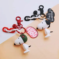 Peanuts Charm Message Keychain