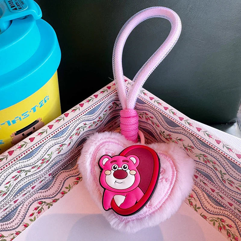 Peek-a-Boo Heart Plush Keychain