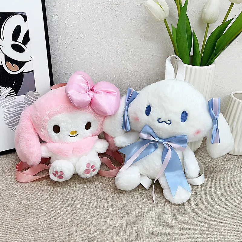 Sanliou Bow-Ribbon Duo Mini Backpack