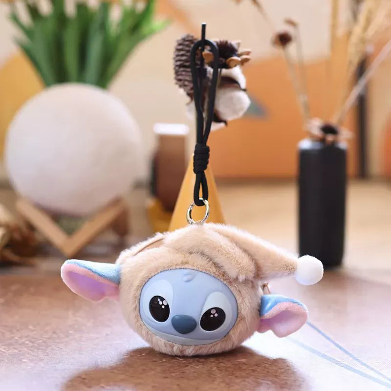 Stitch Big Head Eat Before Sleep Keychain