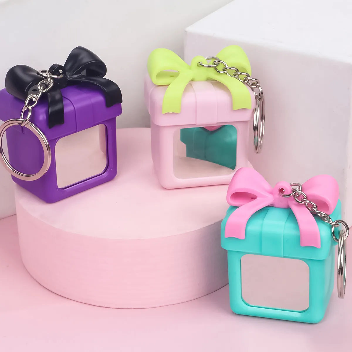 Luminous Gift Box Gummy Bear LED Keychain