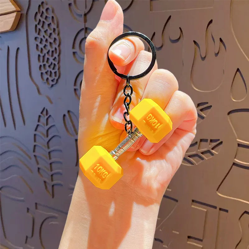 Dumbbell Gym Motivation Keychain