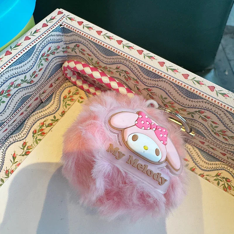 Sanrio Fluffy Pom Pom Keychain