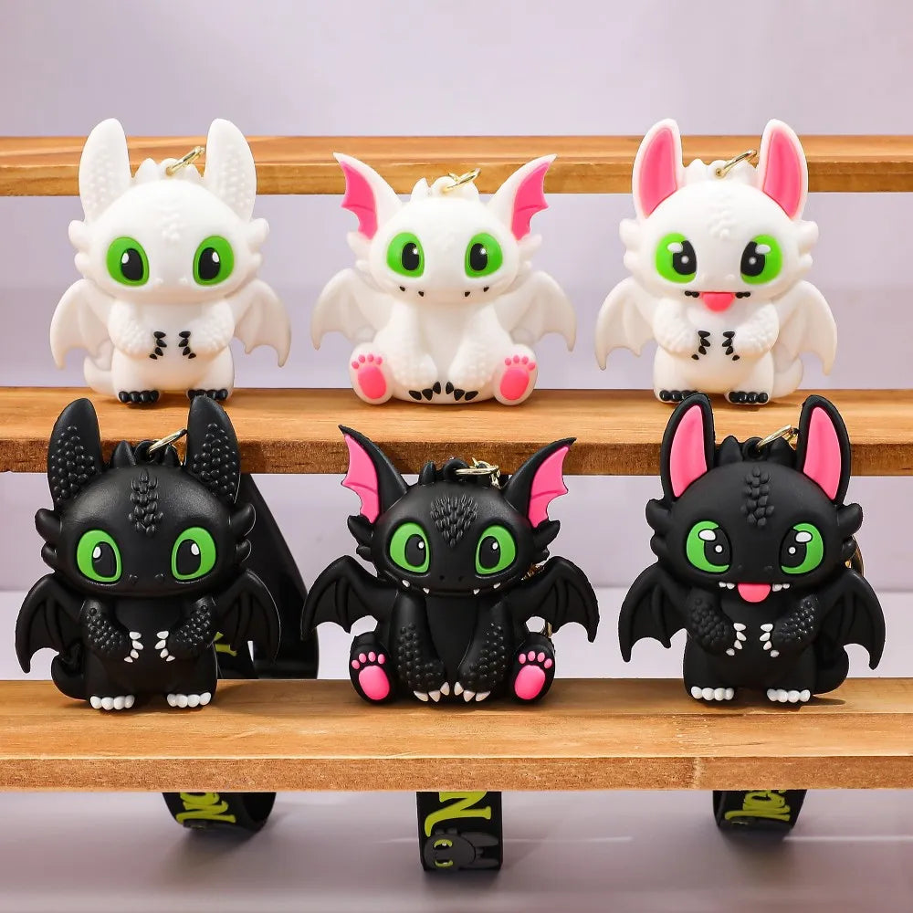 Toothless & Light Fury Elite Dragon Keychains