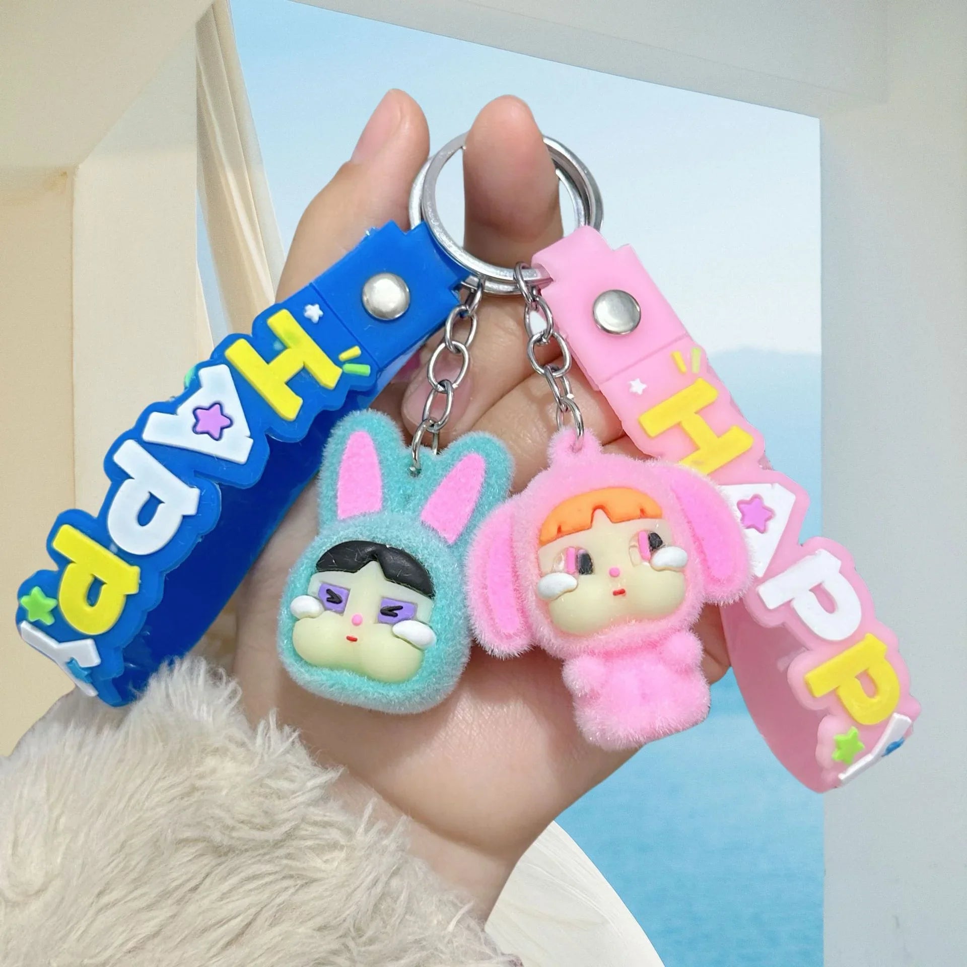 Cry Baby Happy Power Keychain