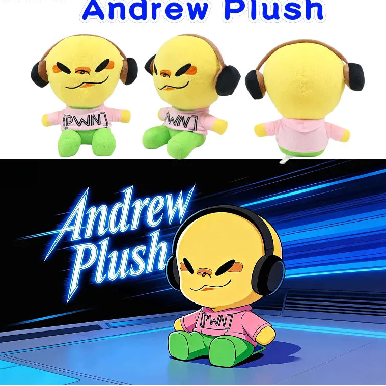 Makeship Andrew Gamer Smirk PWN Headphone Plush (23 cm)