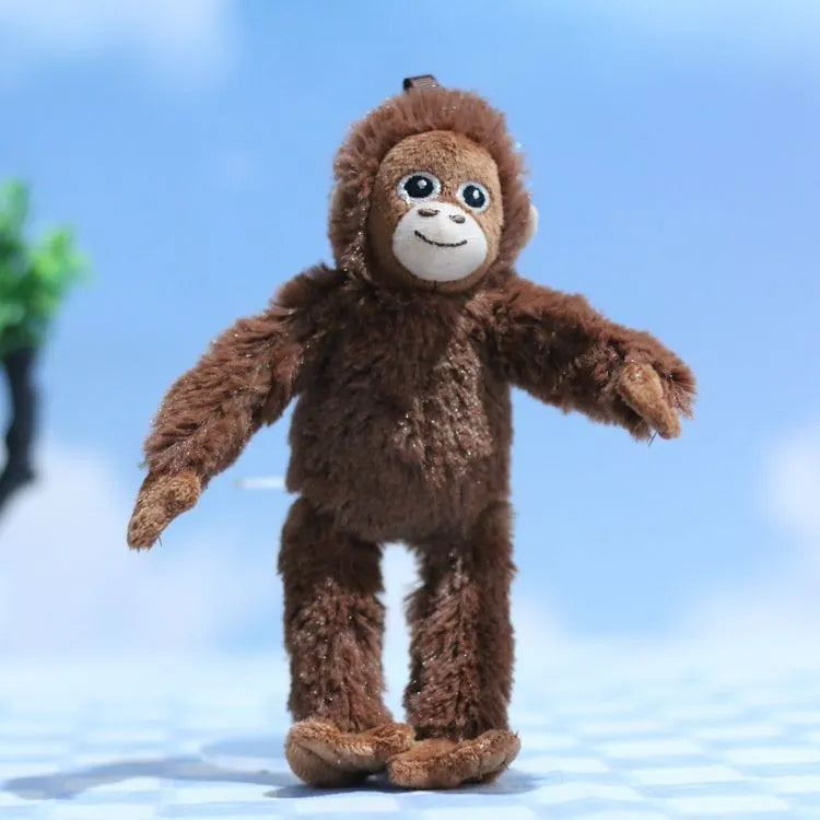 Punch Monkey Furry Plush Keychain