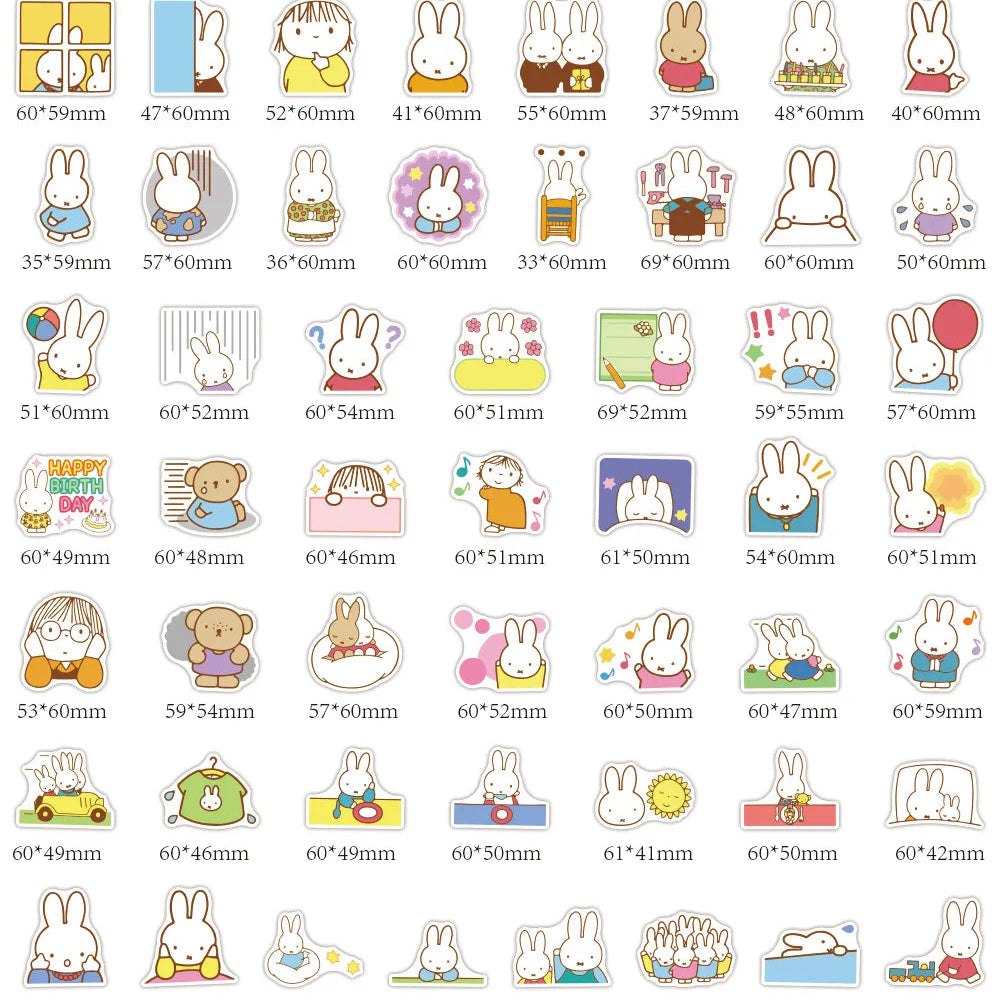 Miffy & Friends Waterproof Vinyl Sticker Pack (50 Pcs)