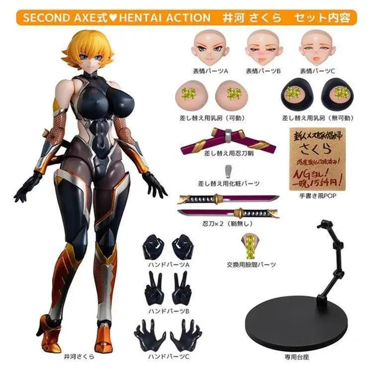 Shadow Assassin Kunoichi Cyber Punk Figure Duo