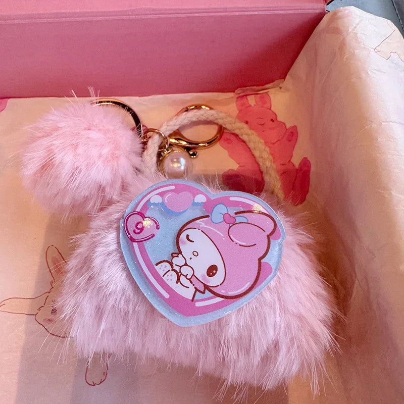 Sanrio Fluffy Charm Coin Purse