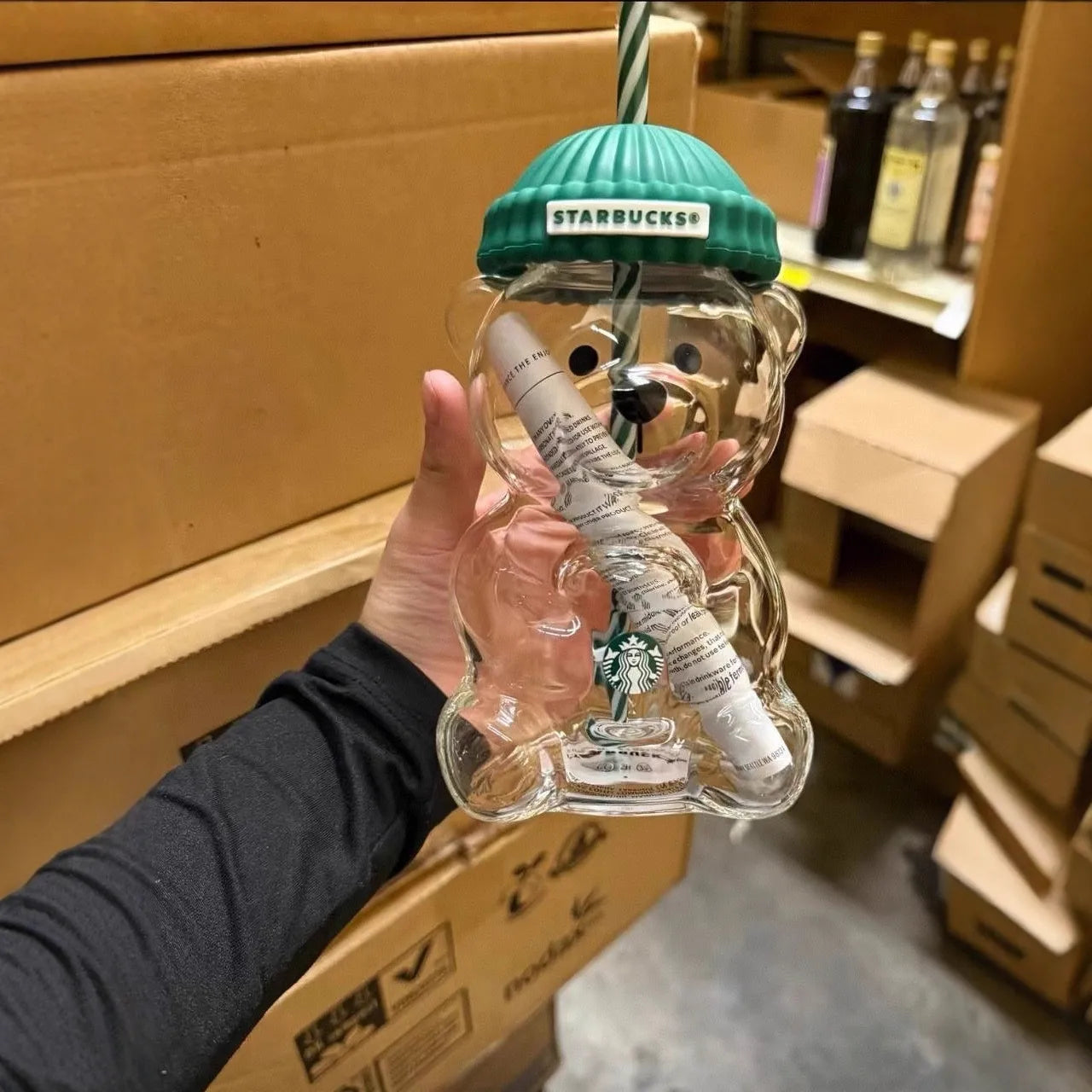 Starbucks Bearista Bear Glass Cup (20 oz)