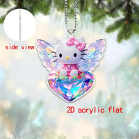 Hello KT Crystal Love Keychain