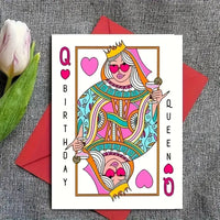 Queen of Hearts Birthday Queen Greeting Card