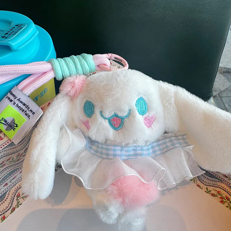 Cinnamoroll Lacy Heart Plush Keychain