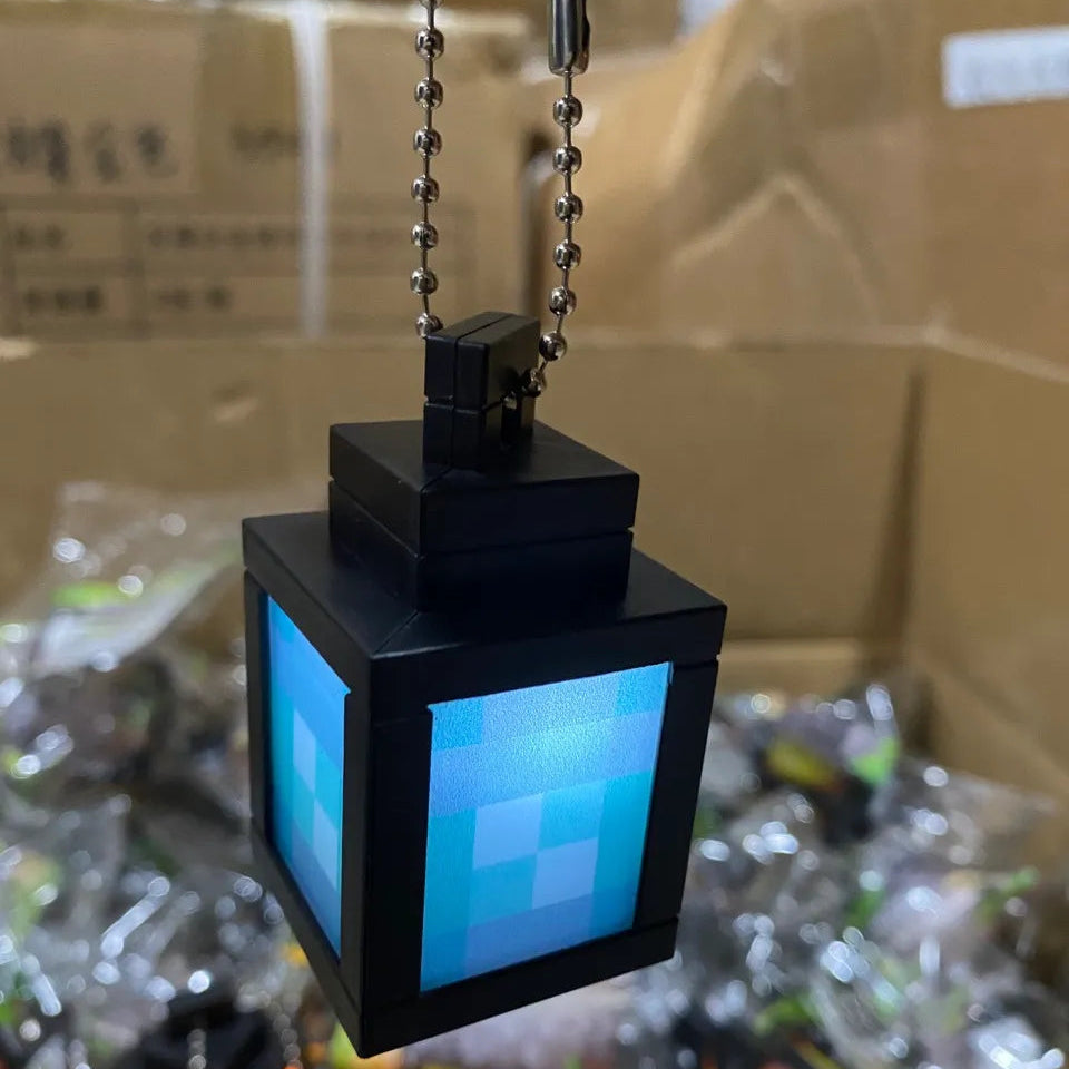 Minecraft Lantern LED Glowing Keychain