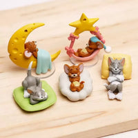 Tom and Jerry Mini Sleeping Figurines (Set of 5)