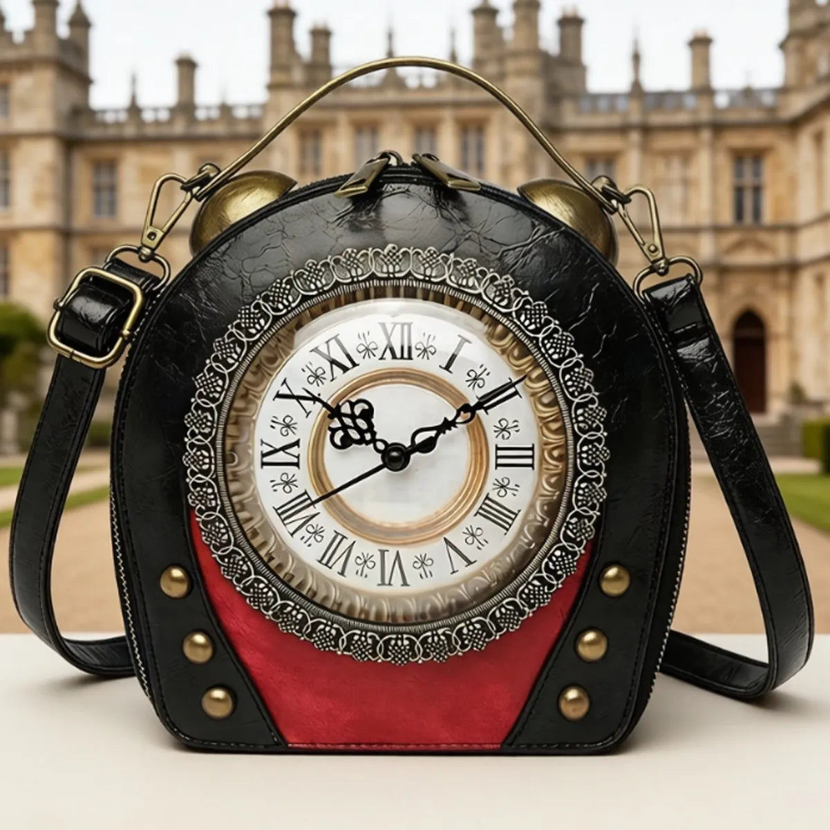 Steampunk Dial Premium Clock Novelty Handbag