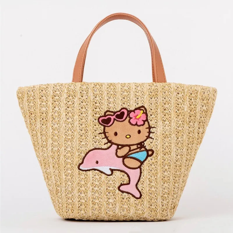 Sanrio Hello Kitty Seaside Sunshine Straw Tote