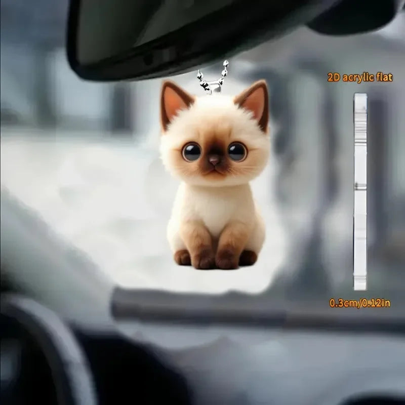 Cute Cat Feline Fancies Acrylic Keychain