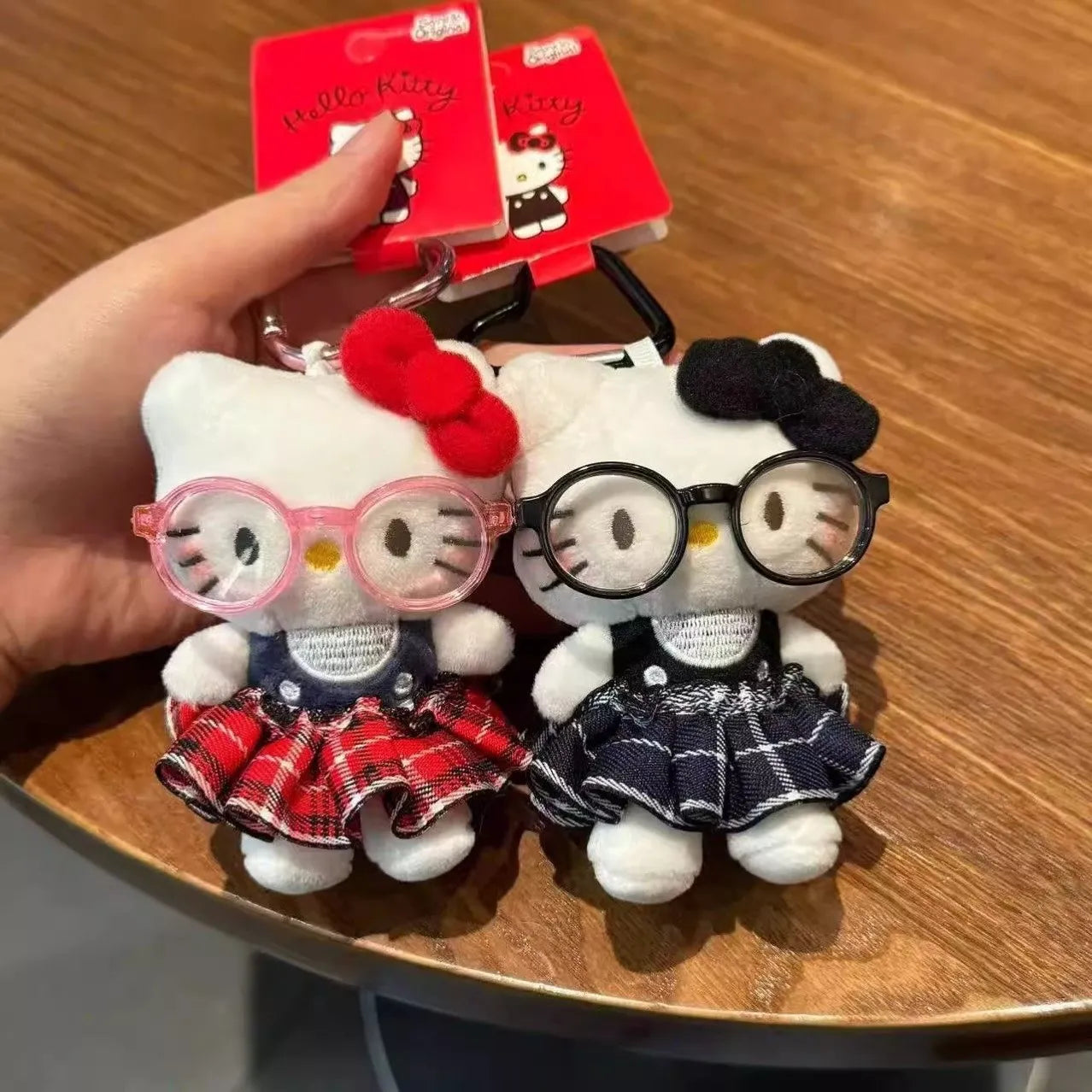 Hello Kitty Little Nerd Plush Keychain