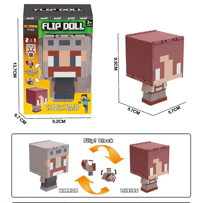 Minecraft Block World 2-in-1 Flip Doll
