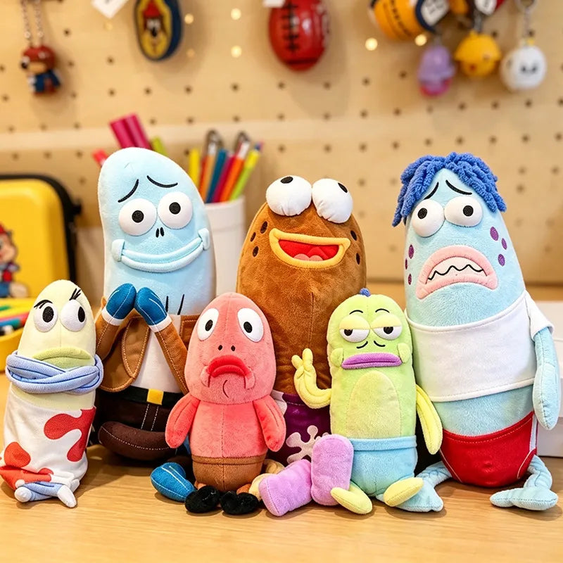 Iconic Bikini Bottom Background Fish Plushies