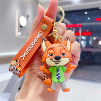 Zootopia 3D Silicone Figure Wristlet Keychain