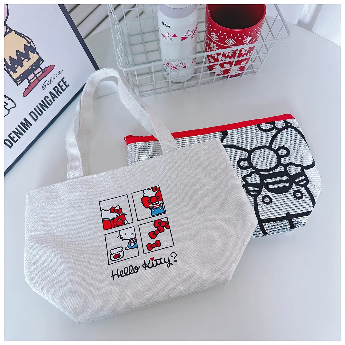 Hello Kitty Cute Cat Lunch Bag Two-Piece Set