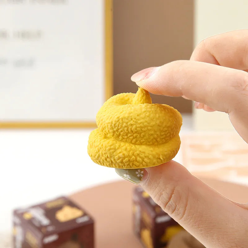 Poop Swirl Miniature Prank Eraser