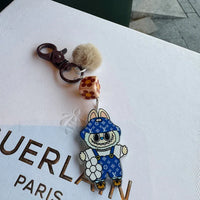Labubu Glint Pom Pom Keychain
